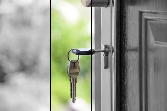 Haustür Eingang mit Schlüssel