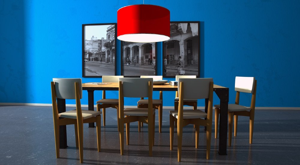 Blaues Wohnzimmer