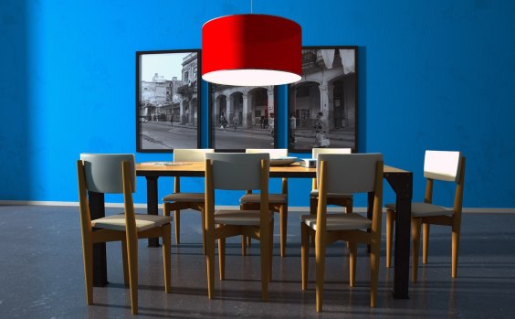 Blaues Wohnzimmer