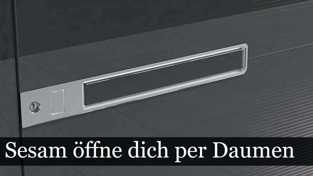 Haustür mit Fingerprint