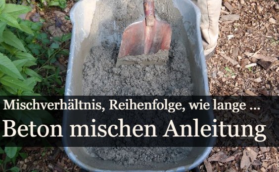 Beton in Schubkarre